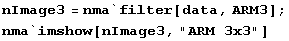 nImage3 = nma`filter[data, ARM3] ; nma`imshow[nImage3, "ARM 3x3"] 