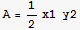 A = 1/2x1  y2