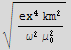 (ex^4 km^2)/(ω^2 μ_0^2)^(1/2)