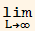 Underscript[lim, L→∞]