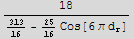 18/(313/16 - 25/16 Cos[6 π d_r])