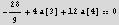 -28/9 + 4 a[3] + 12 a[4] == 0