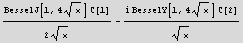 (BesselJ[1, 4 x^(1/2)] C[1])/(2 x^(1/2)) - ( BesselY[1, 4 x^(1/2)] C[2])/x^(1/2)