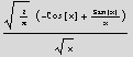 (2/π^(1/2) (-Cos[x] + Sin[x]/x))/x^(1/2)