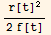 r[t]^2/(2 f[t])