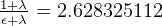 1+-λ= 2.628325112
ϵ+λ  