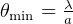 θmin = λ
      a  